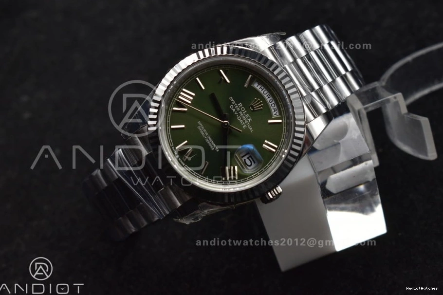 Edition THBF Best President Green Roman 662 Date Day (Gain Weight) on Refined 228239 SS Bracelet 1:1 40 Dial VR3255 0106